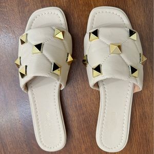 Roman stud slide sandals